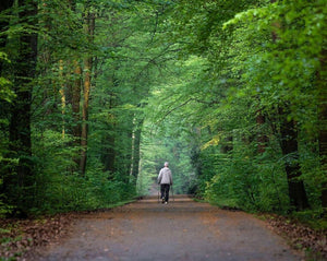 Nordic walking med barfotaskor