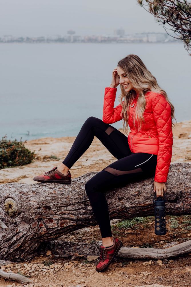 Hiqe låg vegan kamel röd vattentät